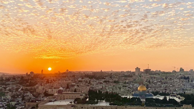 תצפית הר הזיתים על כל העיר העתיקה בירושלים